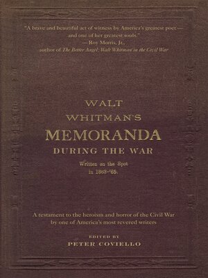 cover image of Memoranda During the War